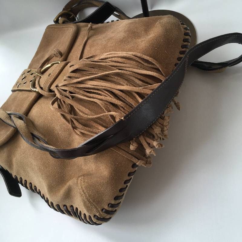 美品 COACH コーチ スエード フリンジ ショルダー バッグ - メルカリ