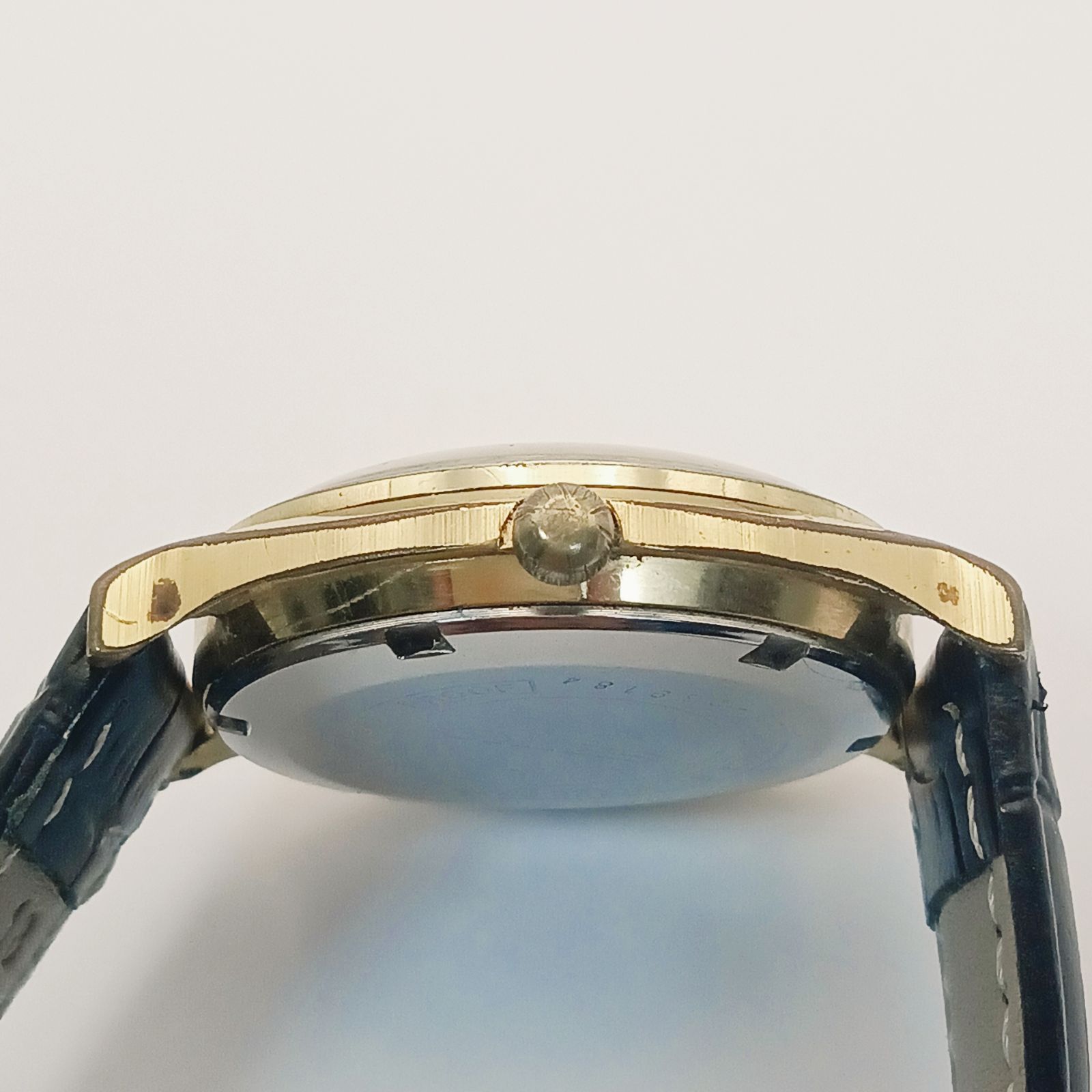  稼働 0215-1 SEIKO BUSINESS-A セイコー ビジネス エース 8346-8000 メンズ腕時計 自動巻き ゴールド文字盤 デイデイト テーラードジャケット 自動巻き時計 腕時計(アナログ)