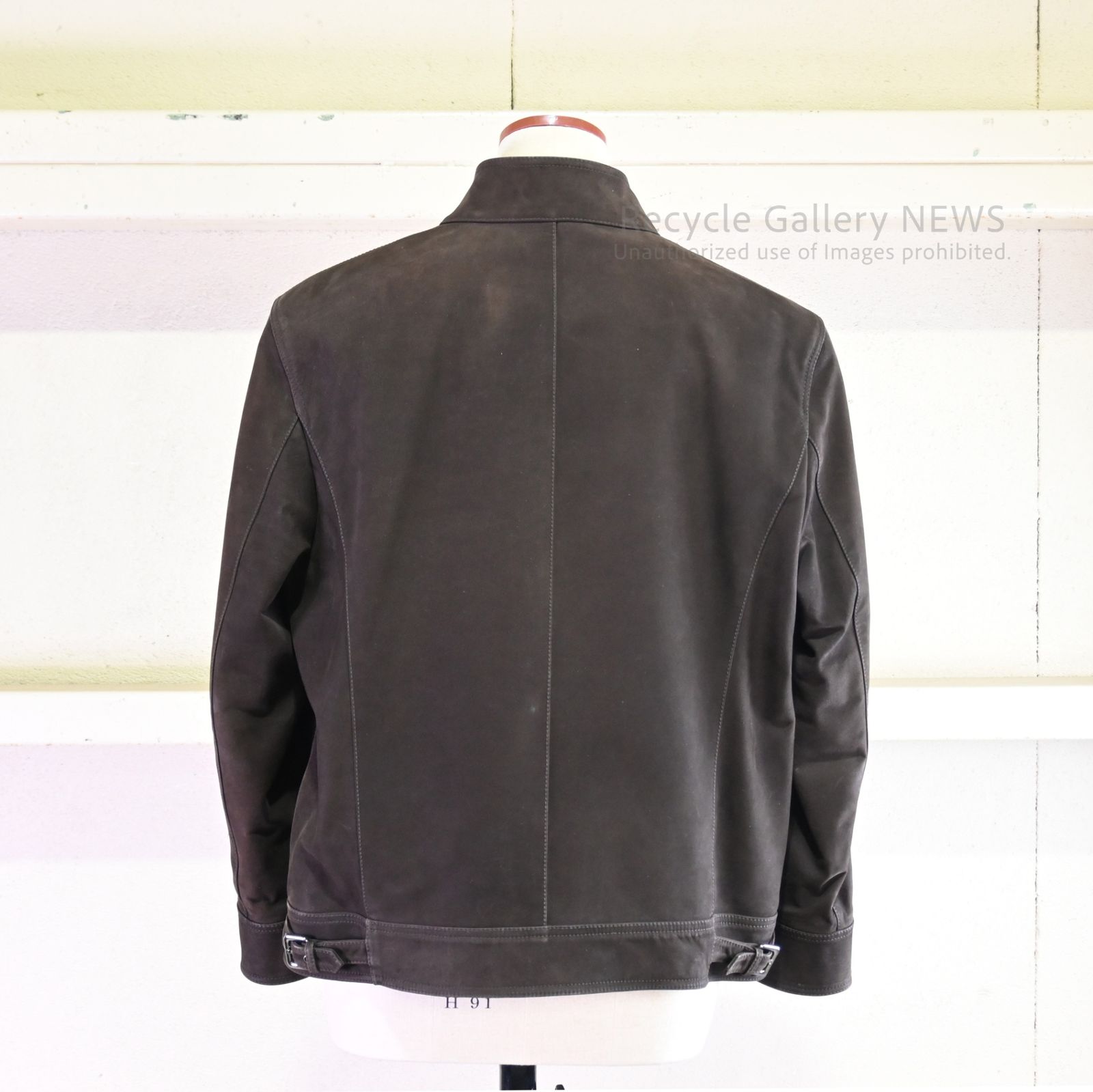 ○ LOEWE メンズ スエード レザー ジャケット ブラック Stuart Vevers 