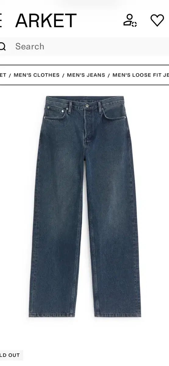 ARKET ミスト ワイド デニム 30/32 MIST Wide Jeans \u2013 Mid Blue \u2013 Men \u2013 ARKET EU