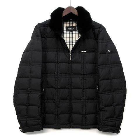バーバリーブラックレーベル BURBERRY BLACK LABEL ラビットファー付き 