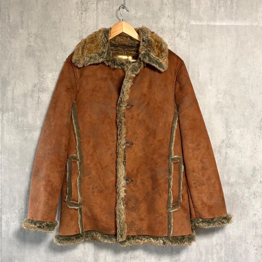 希少】カーターズ フェイクムートンジャケット L 裏ボア 茶 Y2K 古着