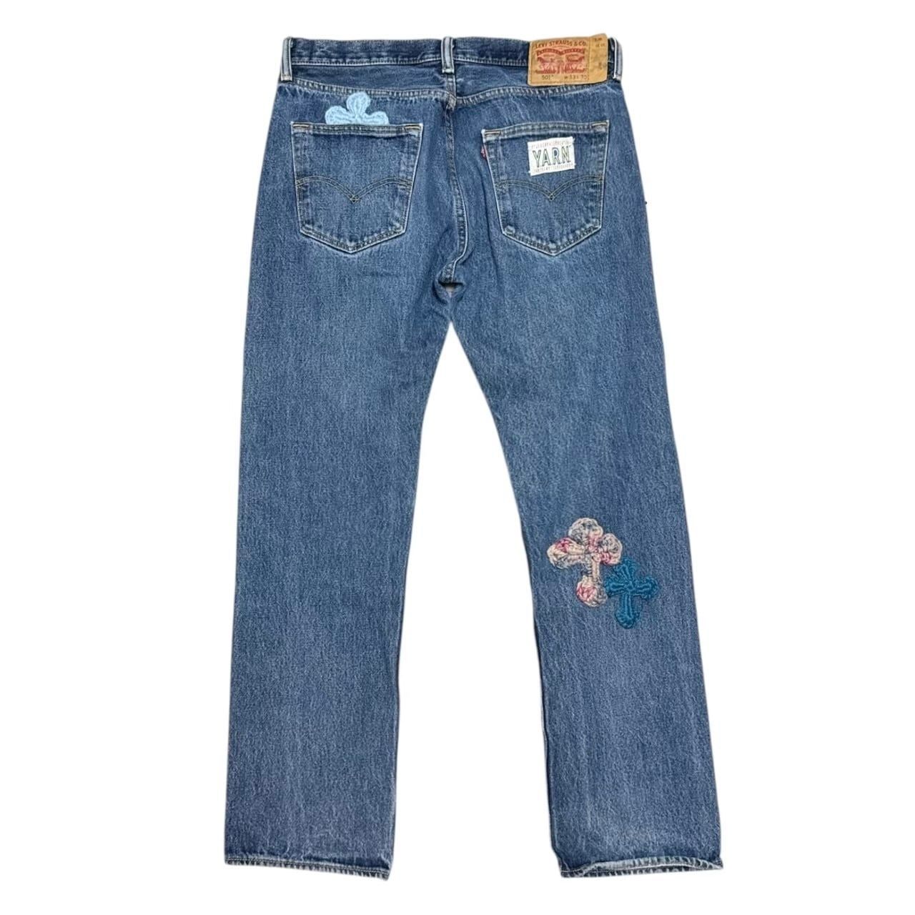 y.a.r.n Cross Patch Denim デニムパンツ YARN Cross Patch Denim - メルカリ