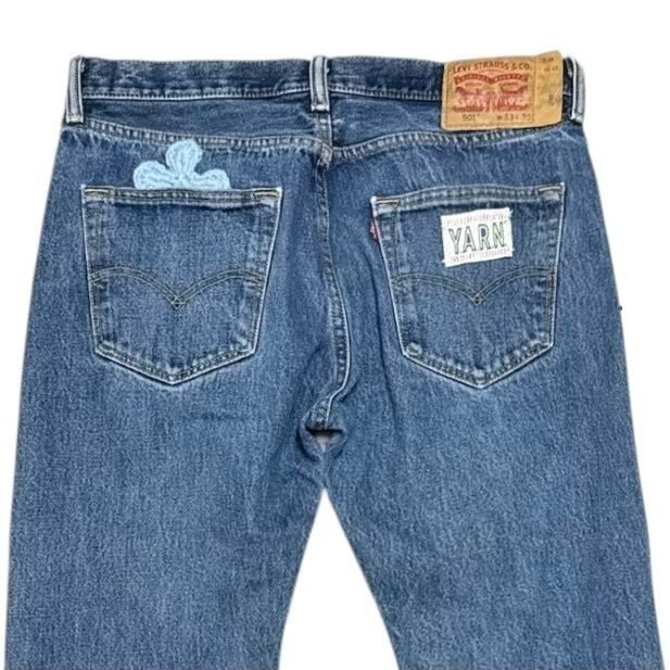 y.a.r.n Cross Patch Denim デニムパンツ YARN Cross Patch Denim - メルカリ
