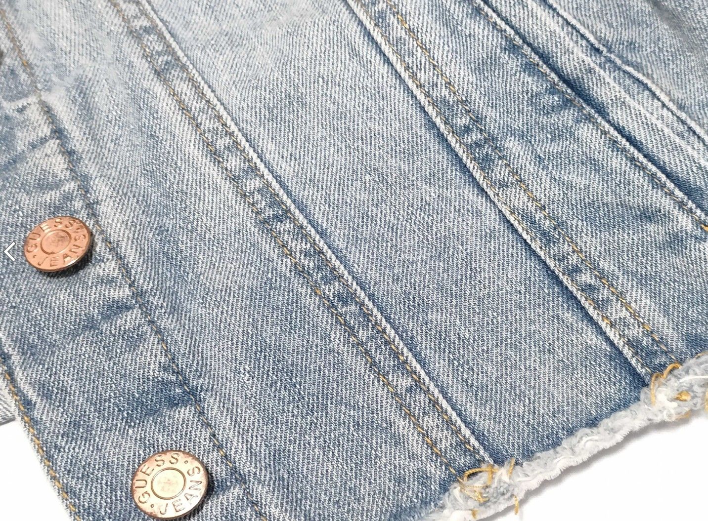 GUESS デニムジャケット S クロップド ショート丈 カットオフ