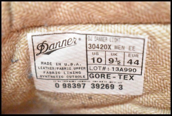 10EE 良品 白タグ】Danner ダナーライト 30420X 茶 ブラウン カーキ