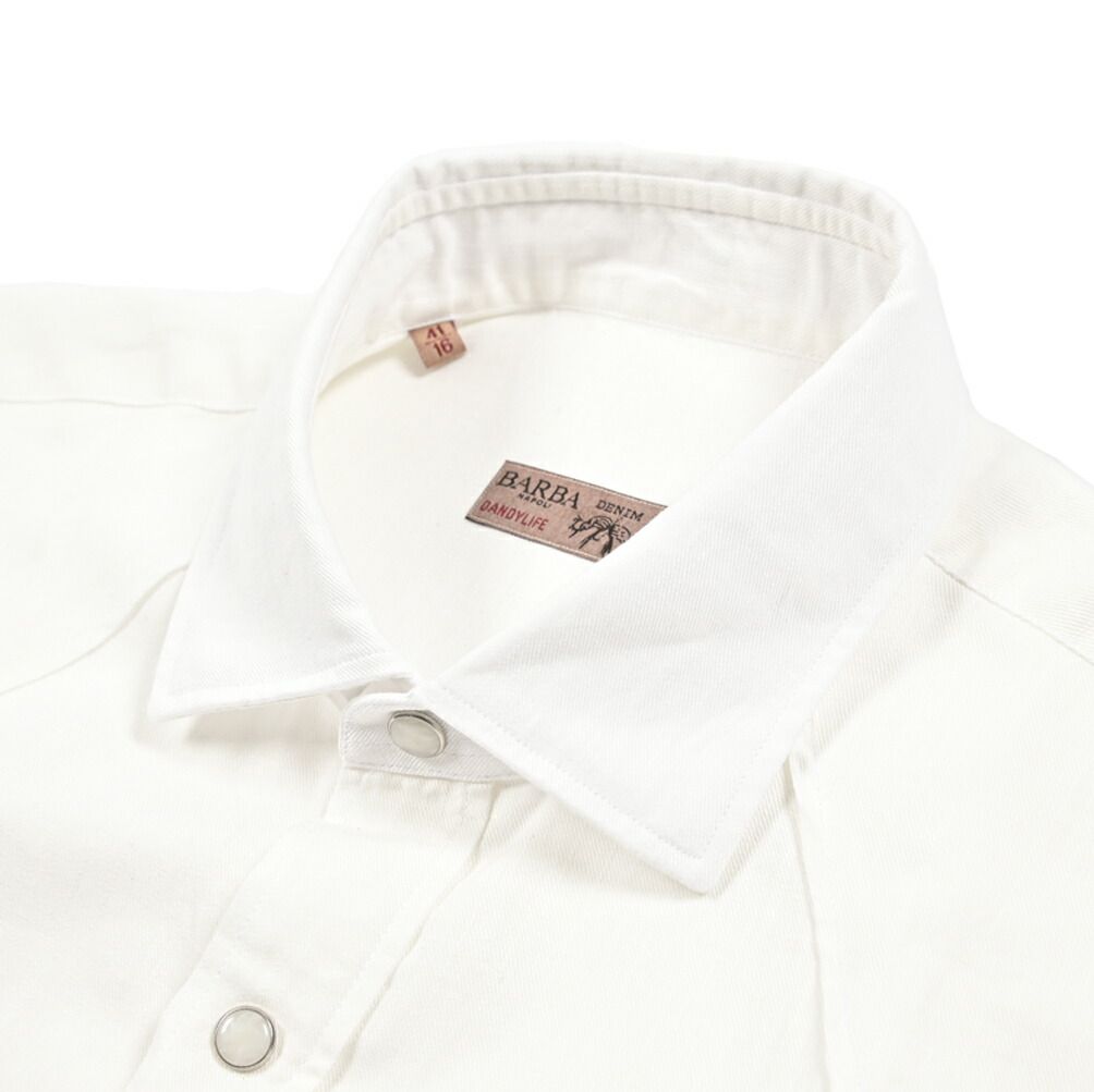 BARBA バルバ / DANDYLIFE 麻混 ドレスシャツ カジュアルシャツ