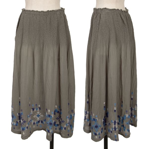 イッセイミヤケ ミーISSEY MIYAKE me コットン刺繍カリフラワー