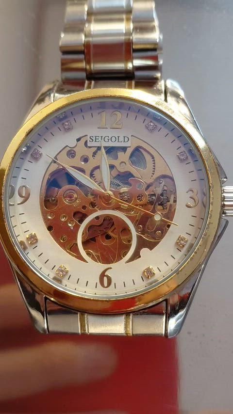  オートマチック機械式メタル時計 デイリーウェア 自動巻き時計 腕時計(アナログ)