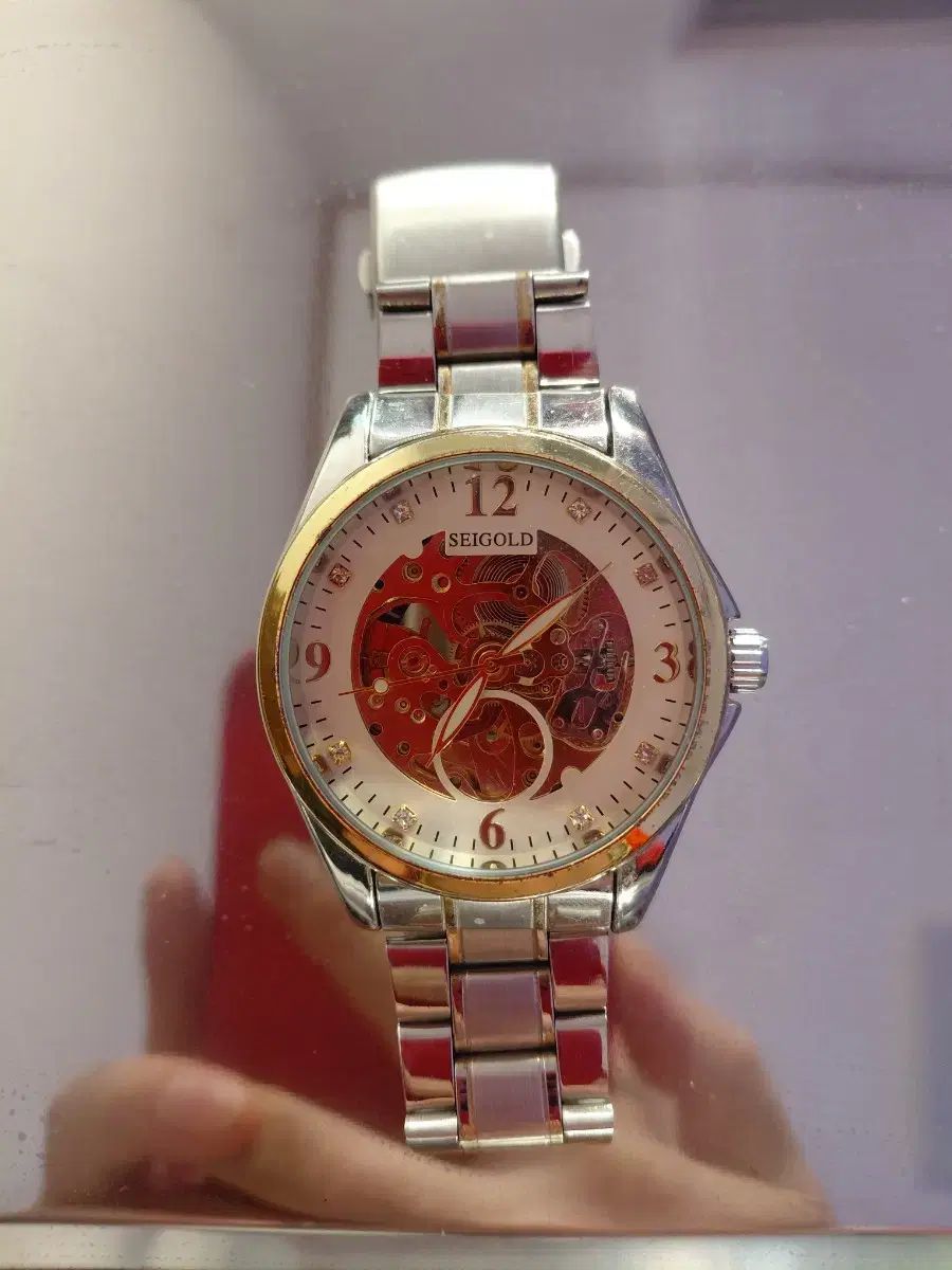 オートマチック機械式メタル時計