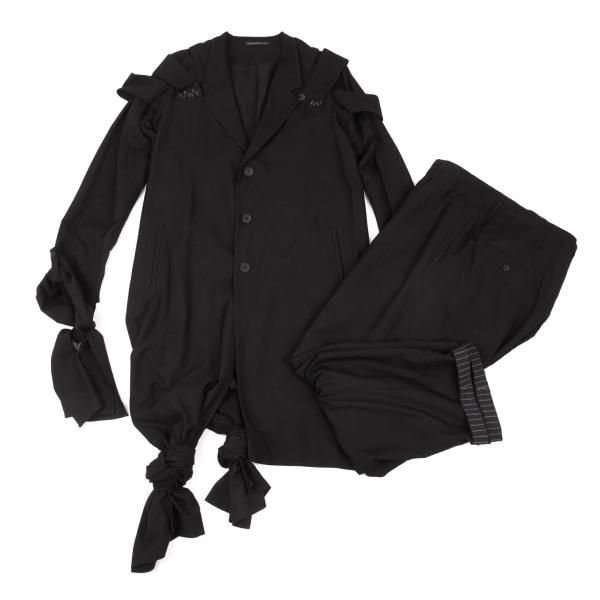ヨウジヤマモト プールオムYohji Yamamoto POUR HOMME ハードツイストギャバセットアップ 黒1 2 ヨウジヤマモト プールオムYohji Yamamoto POUR HOMME ハードツイスト