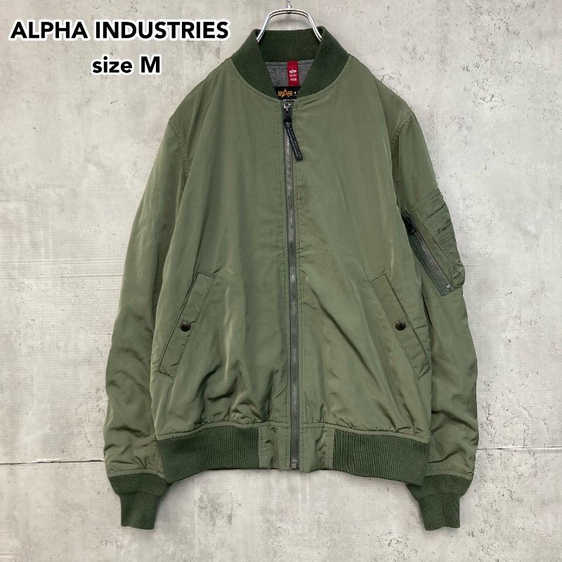 ALPHA INDUSTRIES MA-1 フライトジャケット カーキ M ALPHA INDUSTRIES アルファインダストリーズ カーキ TA1340-8003 MA-1