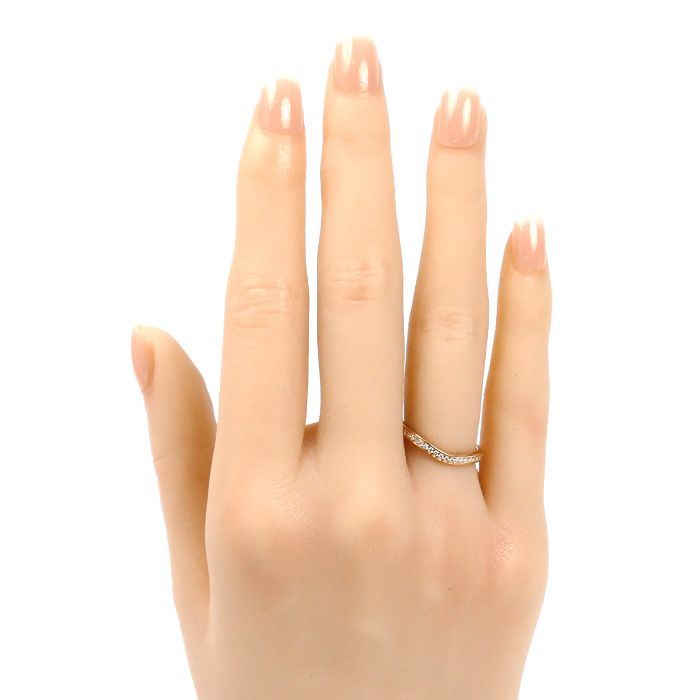 CARTIER カルティエ K18PG ピンクゴールド バレリーナカーブ ハーフ 