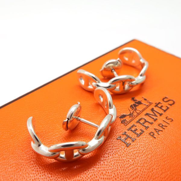 HERMES シェーヌダンクル アンシェネ ピアス Ag925 シルバー SV 正規店