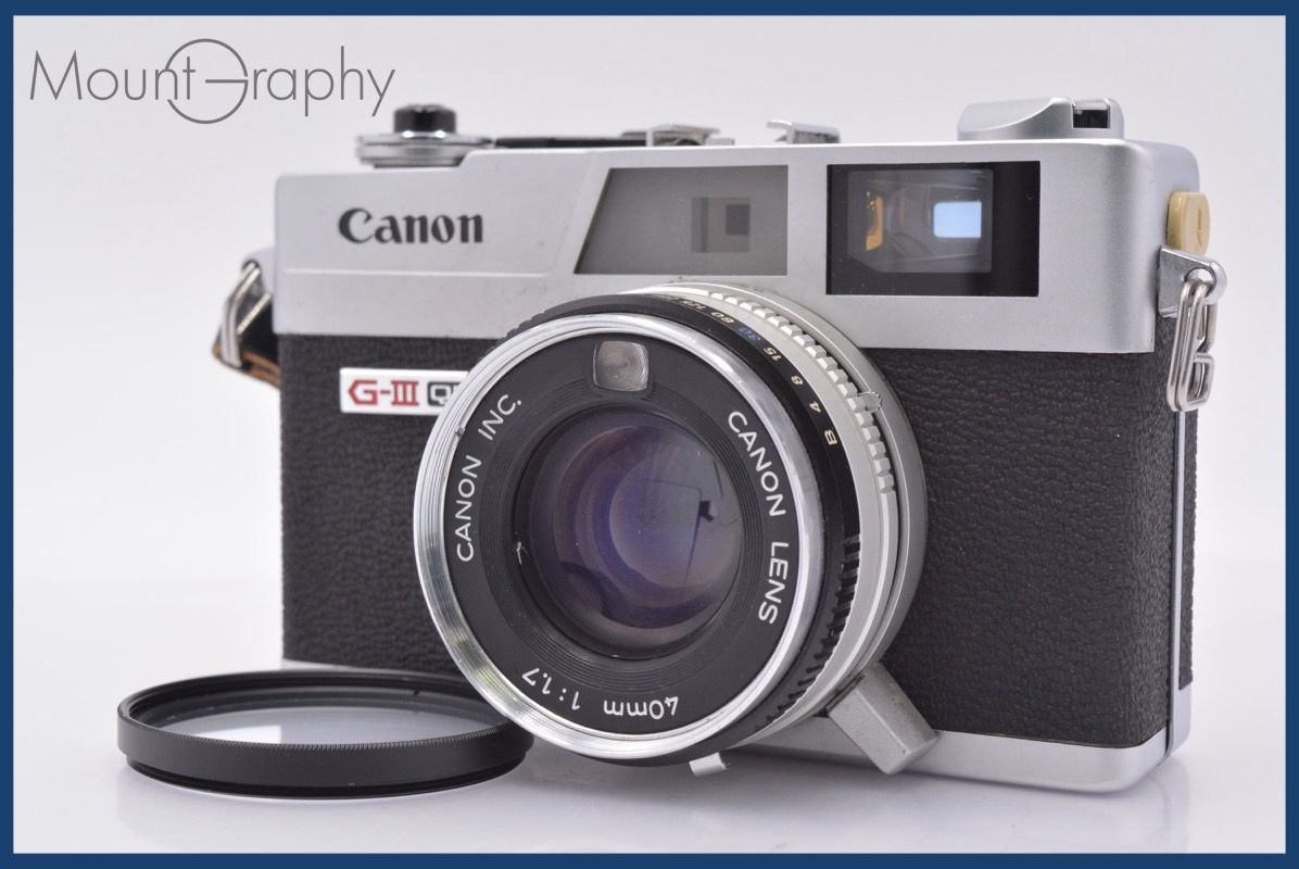 キヤノン Canon Canonet QL17 G-III QL 40mm F1.7 シルバー フィルター