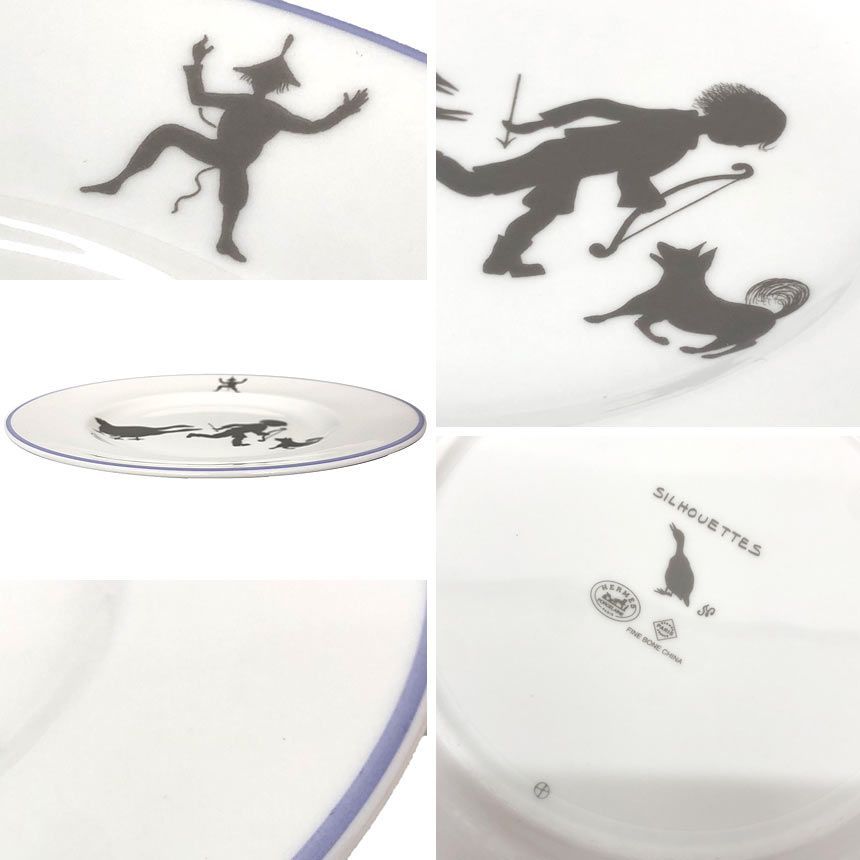 HERMES エルメス SILHOUETTES シルエット デザートプレート 20cm