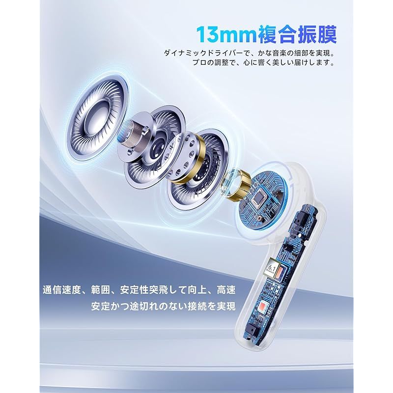 新品】 イヤホン翻訳機 ワイヤレスイヤホン【2026年最新 Bluetooth6.1