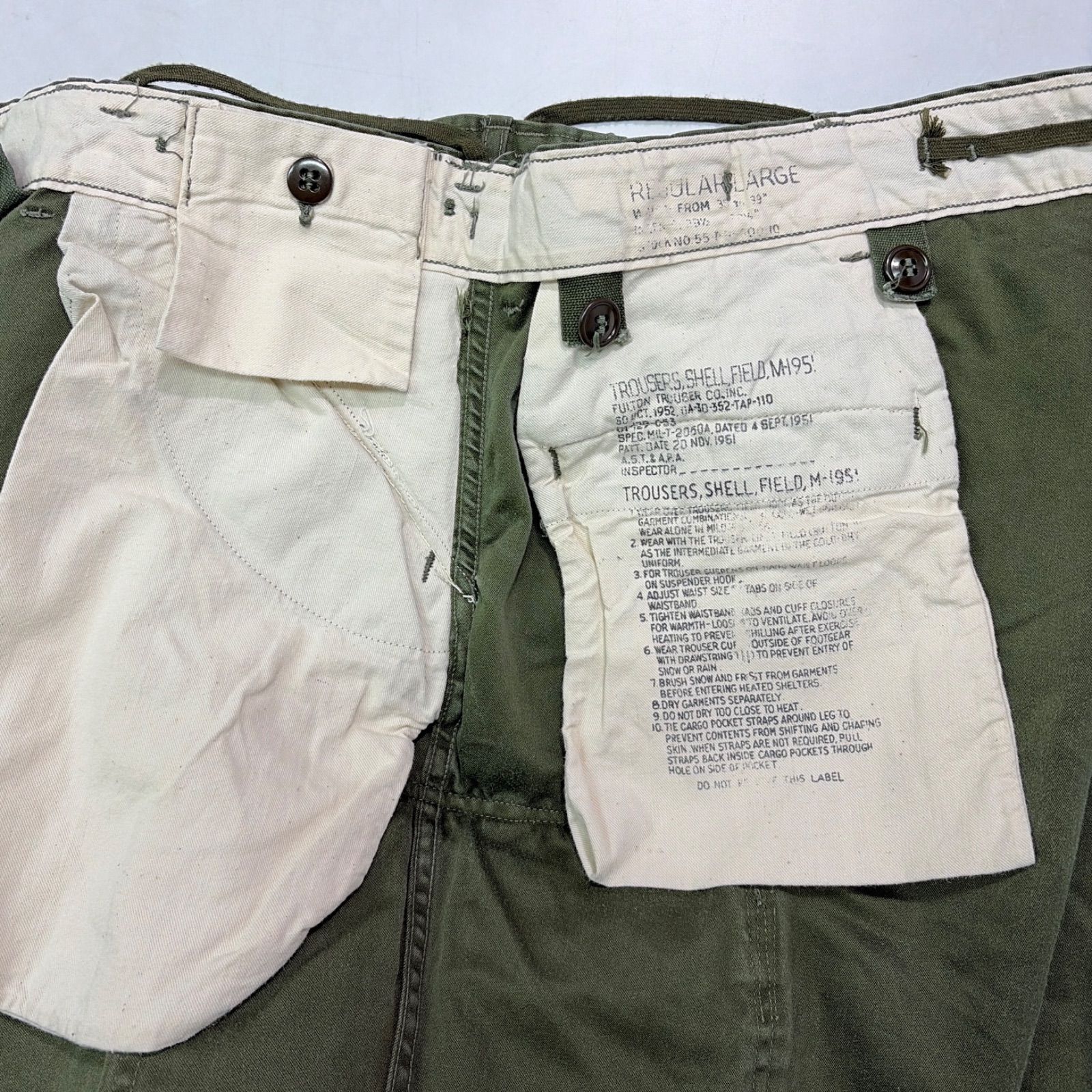 50s US ARMY 米軍 M-51 M51 ミリタリーパンツ カーゴ 軍パン - メルカリ
