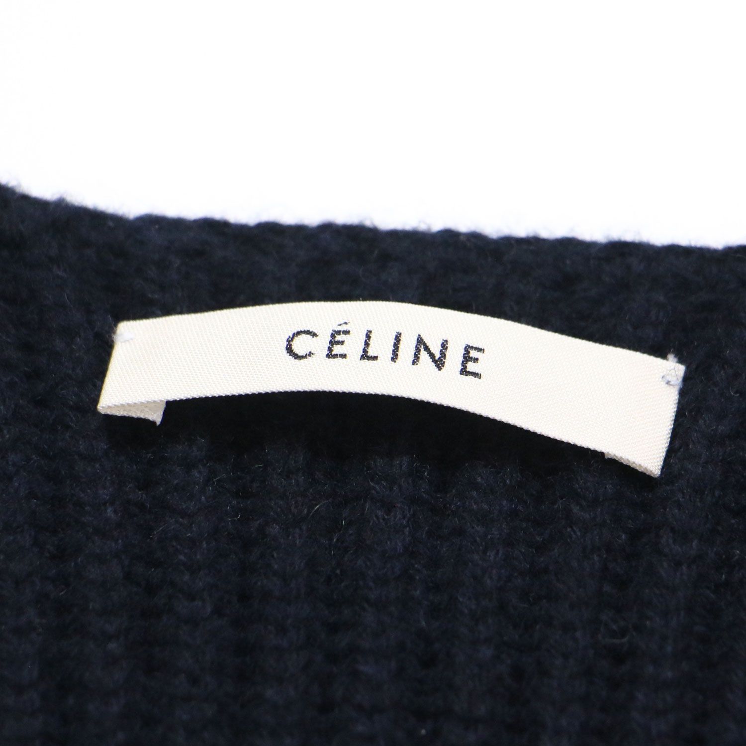 CELINE セリーヌ ウール カシミヤ ロング ニット ベスト / ジレ クルー