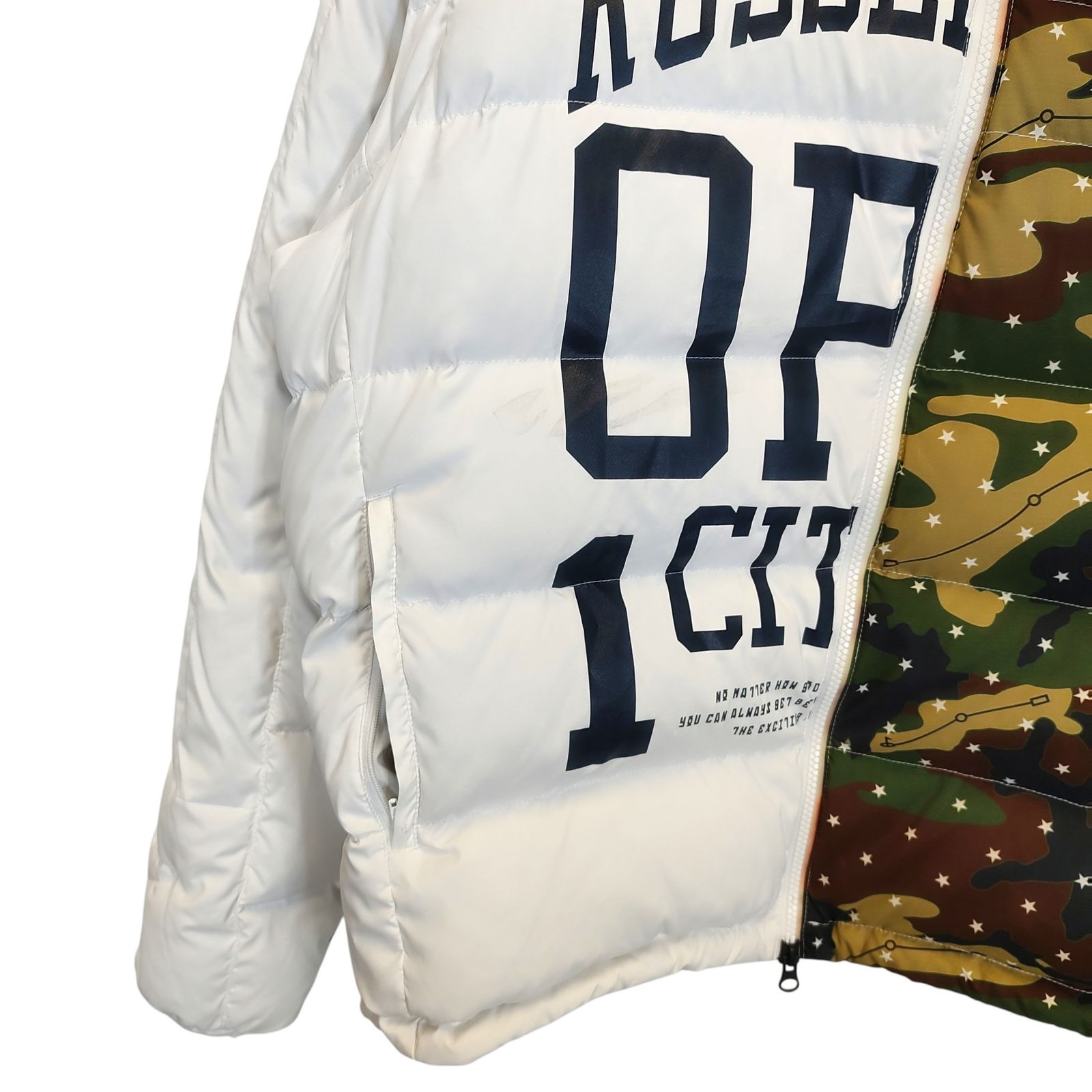 RUSSELUNO ラッセルノ ゴルフ DOWN JAKET カモフラ ダウンジャケット