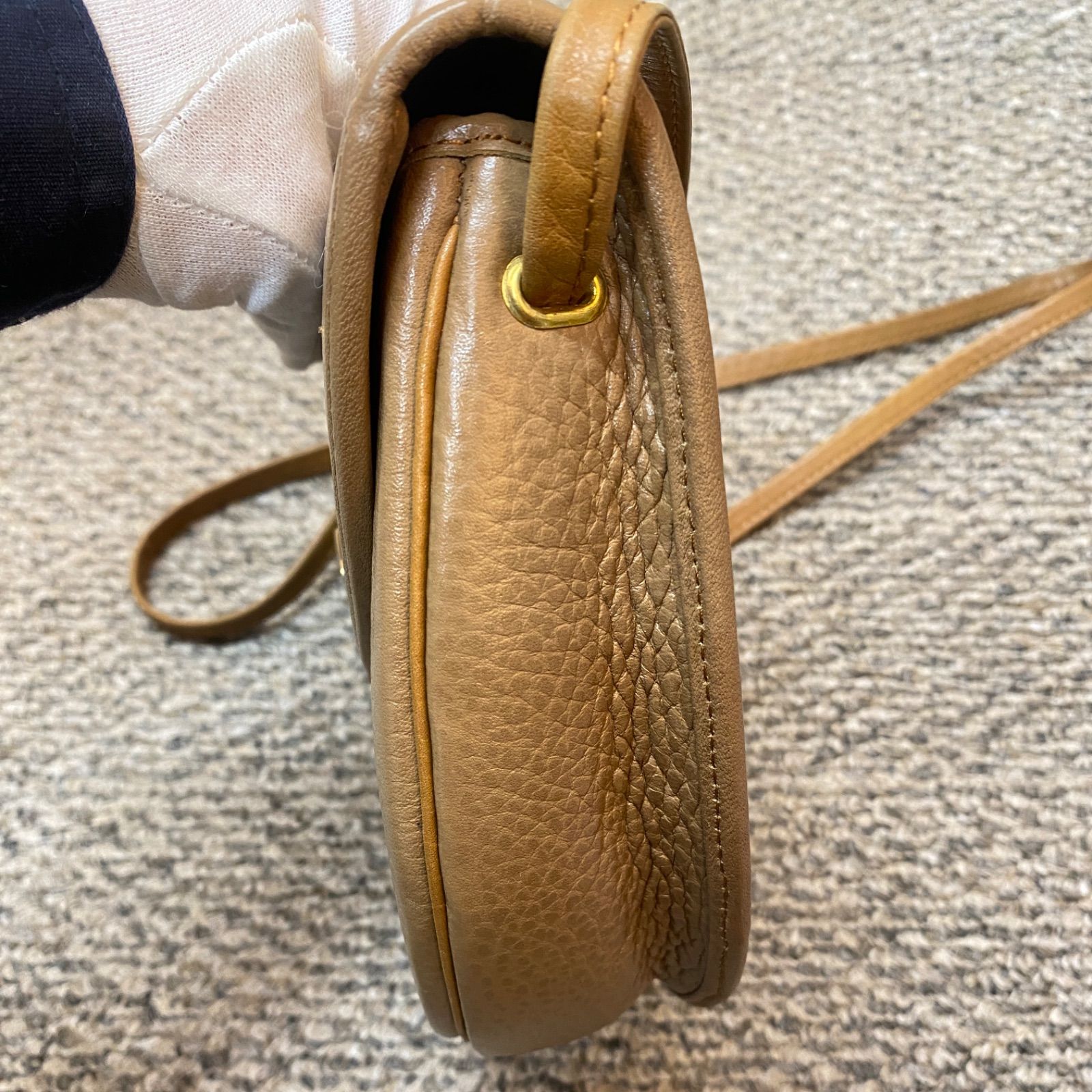 Christian Dior ロゴ金具 レザー ショルダーバッグ ポシェット 保存袋 