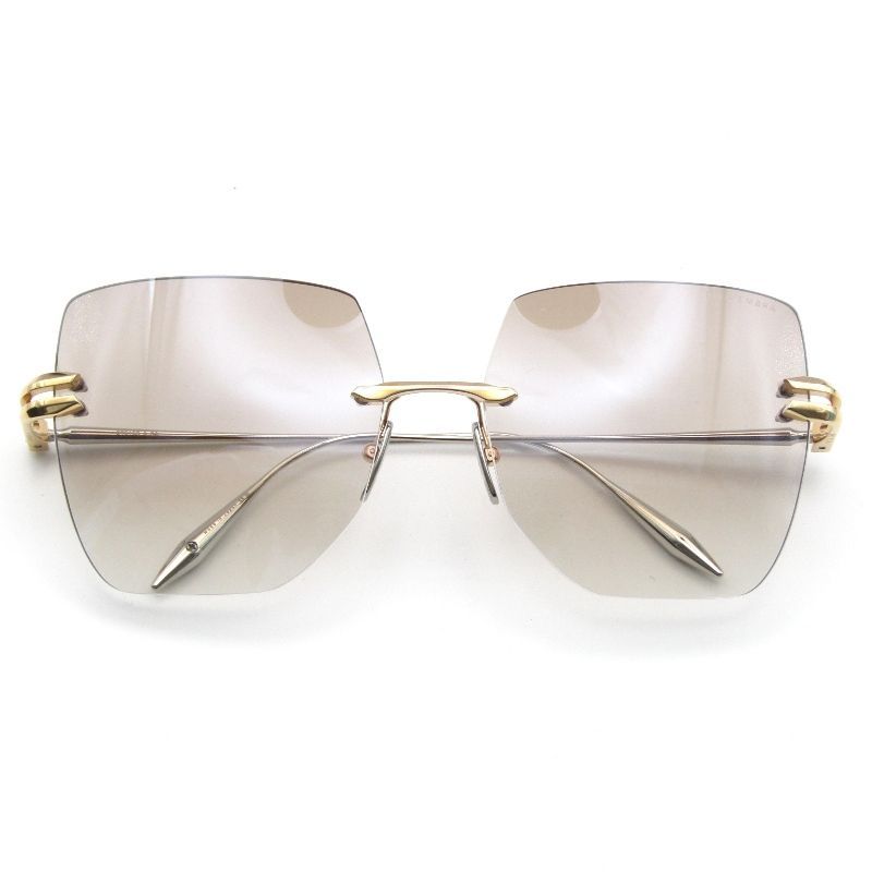 美品 DITA ディータ サングラス EMBRA DTS155-A-04 日本製 エンブラ ヘキサゴン 六角形 リムレス White Gold/Silver 65009756 美品 DITA ディータ サングラス EMBRA DTS155-A-04 日本製 エンブラ