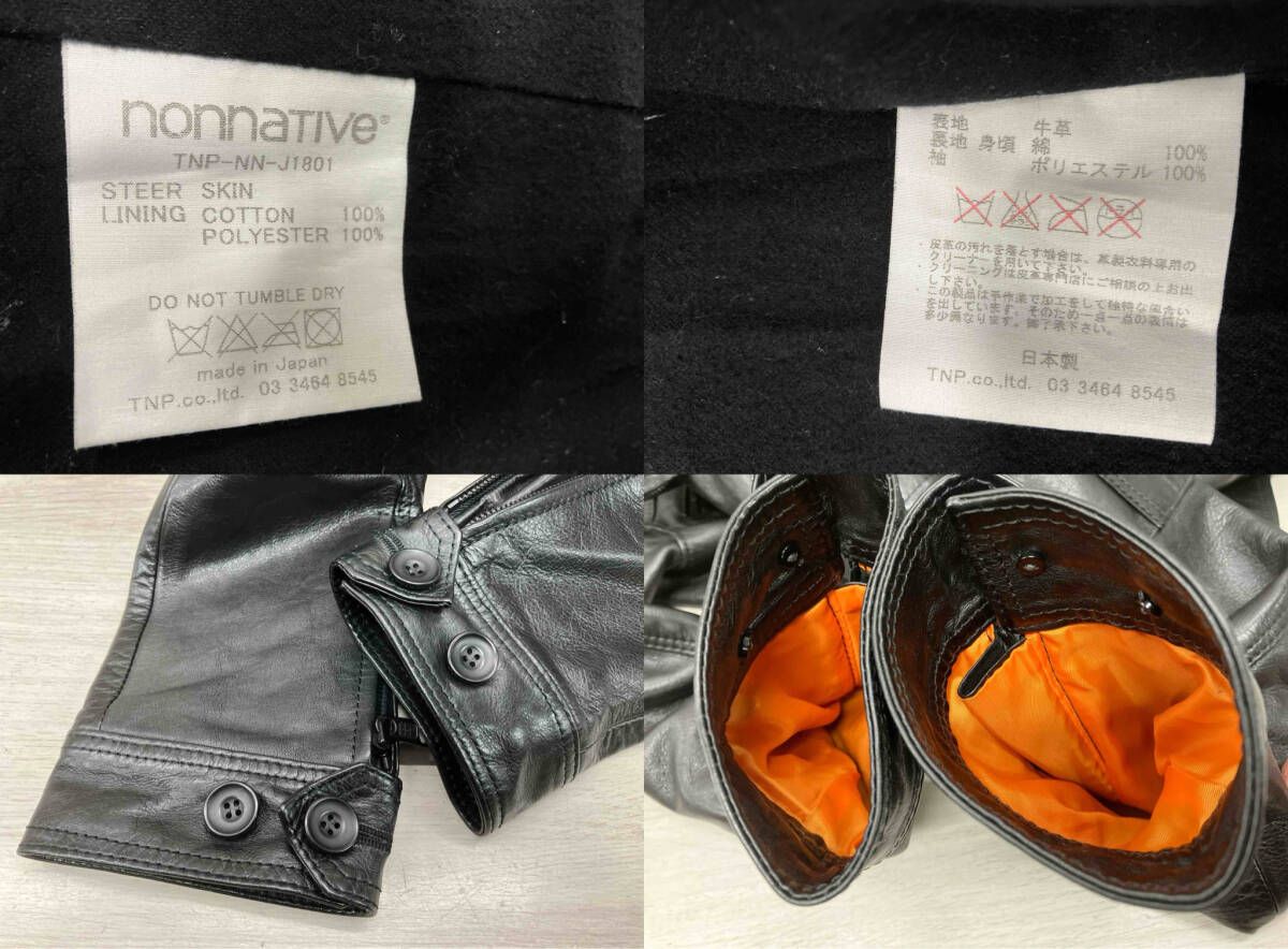 nonnative レザージャケット TNPーNN-J1801 表記サイズ1 ブラック 