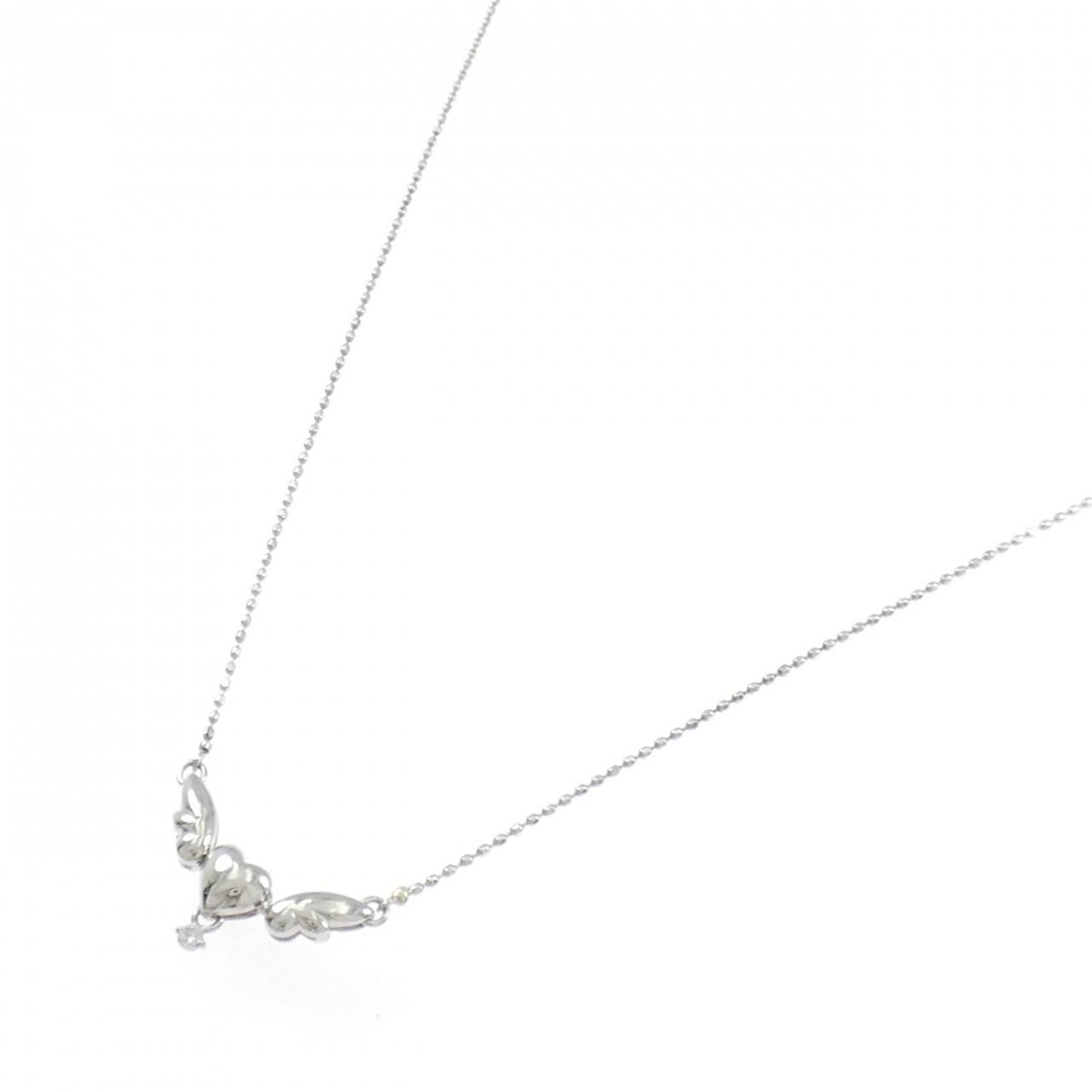 PT900/PT850 ハート ダイヤモンド ネックレス 0.02CT 【公式通販】