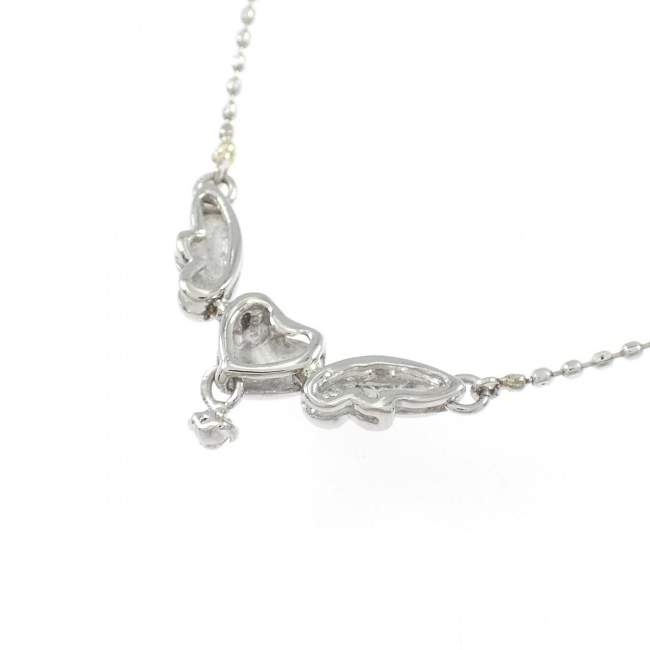 PT900/PT850 ハート ダイヤモンド ネックレス 0.02CT 【公式通販】