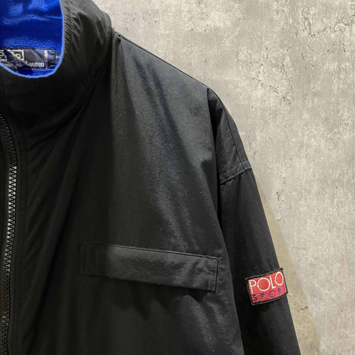 90s POLO RALPH LAUREN ナイロンジャケット フリースライニング size M 