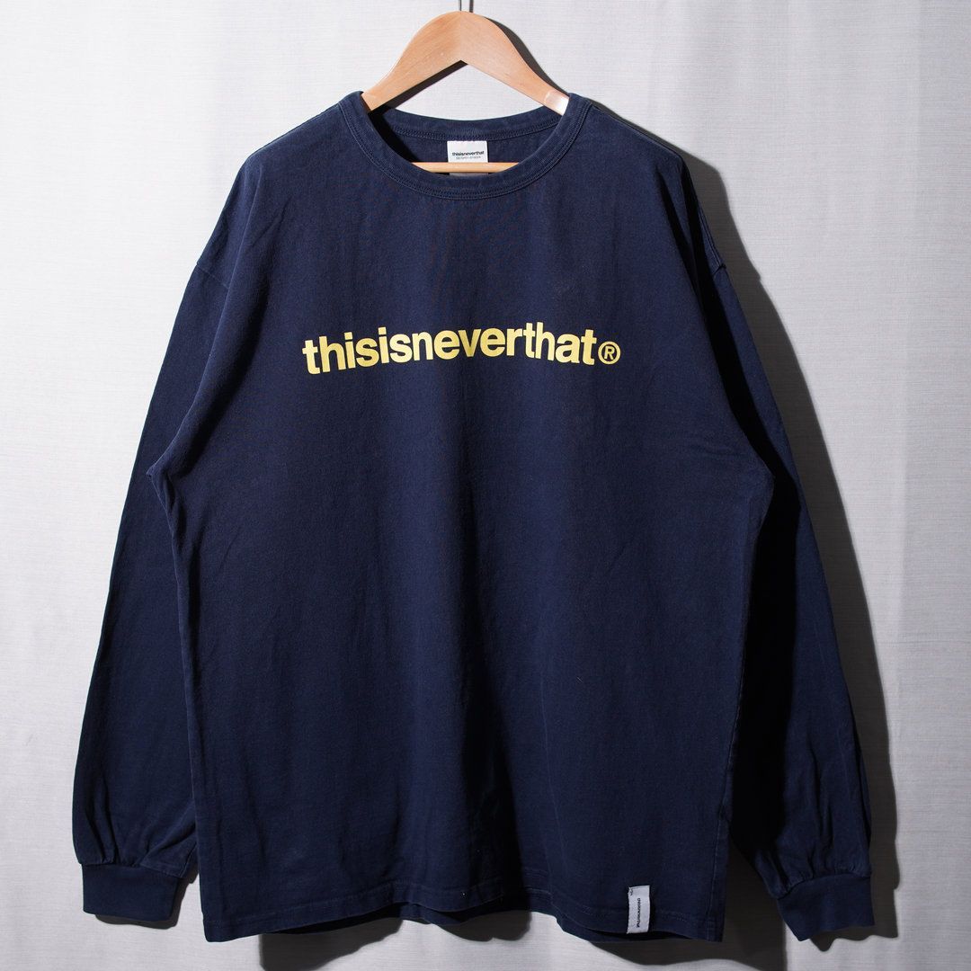 ディスイズネバーザット thisisneverthat ロンT XL ネイビー イエロー ディスイズネバーザット thisisneverthat ロンT XL ネイビー イエロー