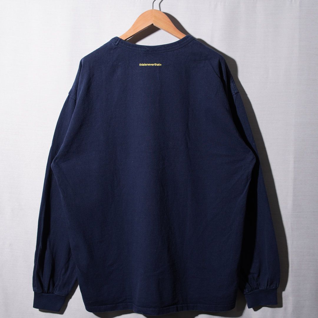 ディスイズネバーザット thisisneverthat ロンT XL ネイビー イエロー