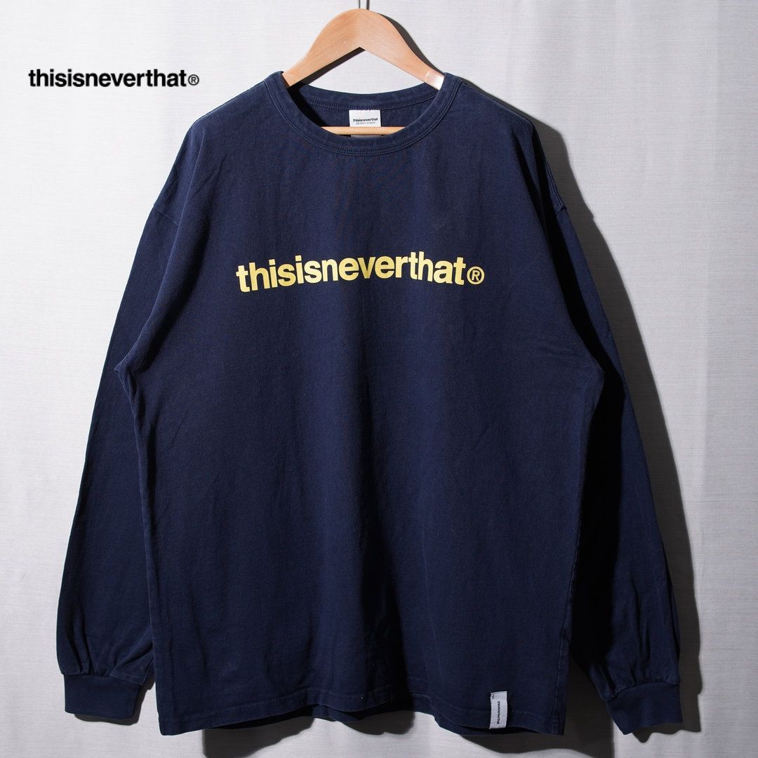 ディスイズネバーザット thisisneverthat ロンT XL ネイビー イエロー