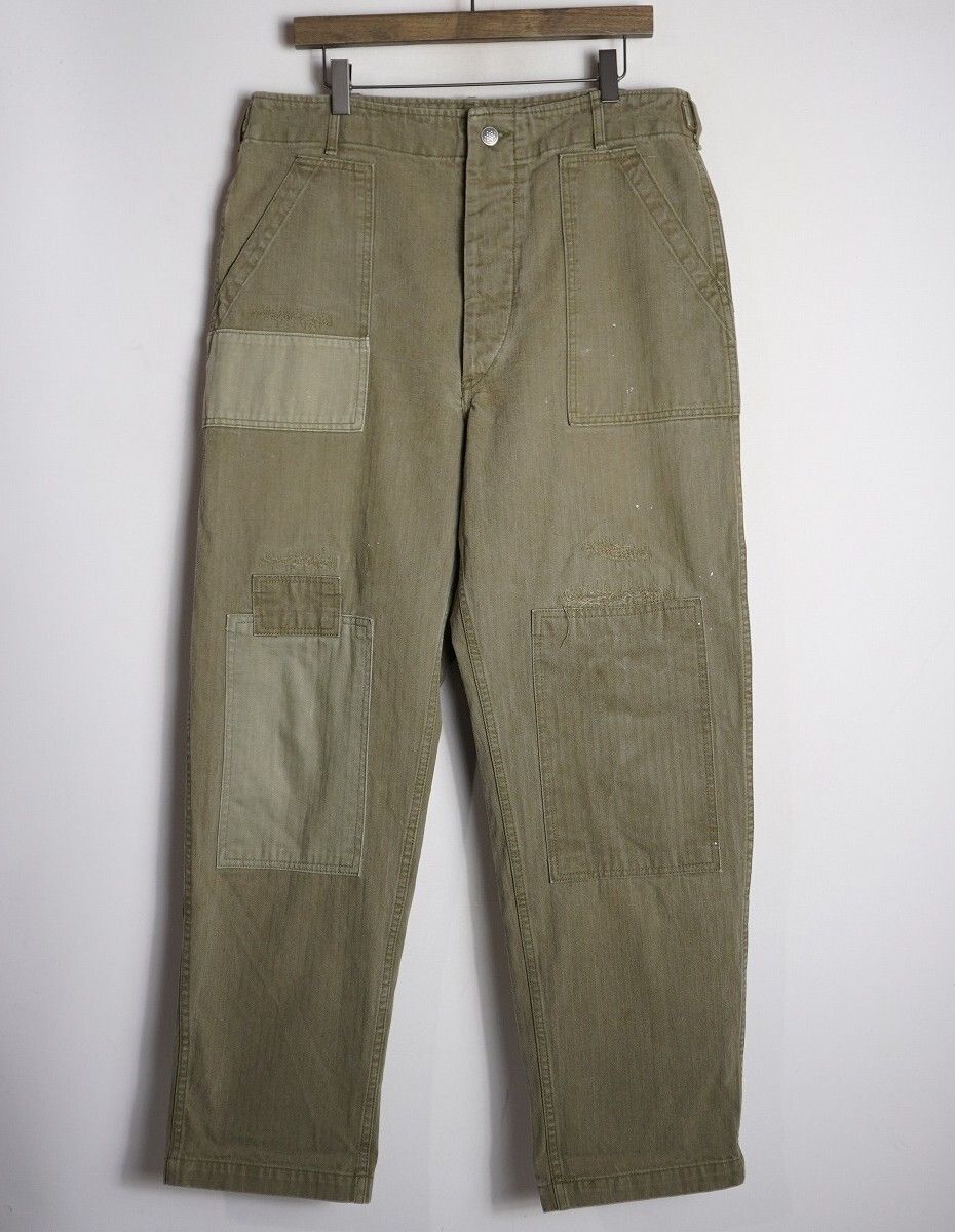 美品 23AW BOWWOW バウワウ M47 HBT BAKER PANTS ヘリンボーン 