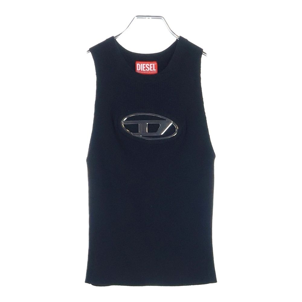 DIESEL ディーゼル M-ONERVA-TOP オーバルDメタルロゴプレート クルーネック ノースリーブ リブニット タンクトップ セーター ブラック レディース 0DLAX 楽天市場】ディーゼル DIESEL タンクトップ ニットタンク M Onerva Top