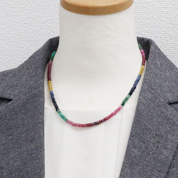 SV ルビー サファイア エメラルド ネックレス 公式WEBショップ