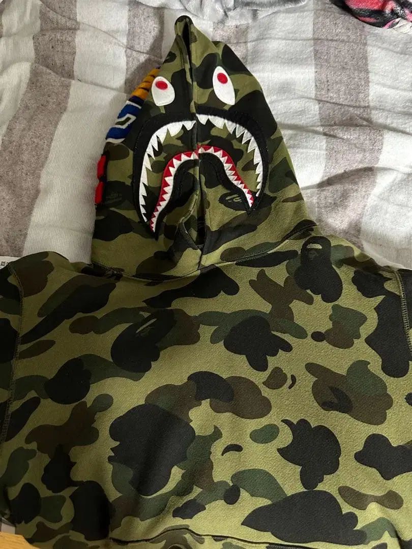 BATHING APE A 中古ア Crochet HOODIE A BATHING APE 1st カモ