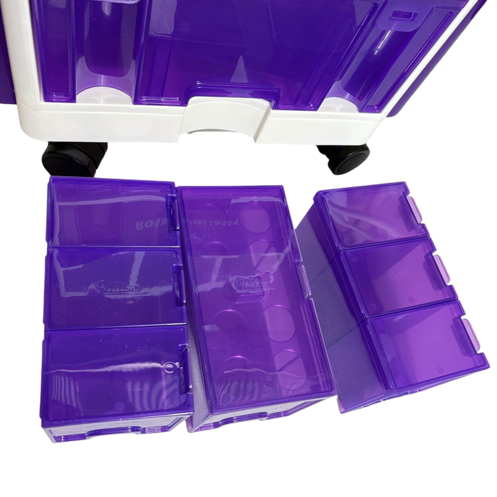 Wilton Ultimate Rolling Tool Caddy White & Purple 収納ケース