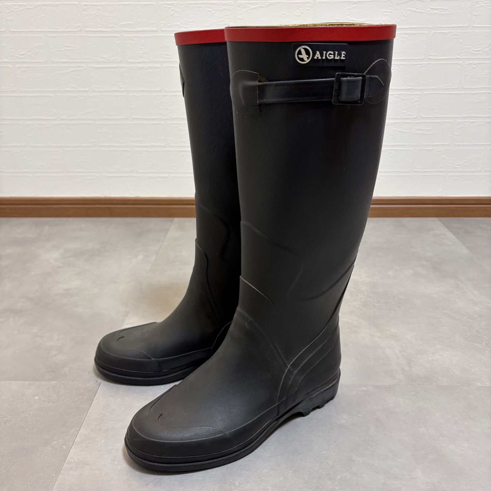 AIGLE エーグル レインブーツ ラバーブーツ 長靴 ブラック サイズ38