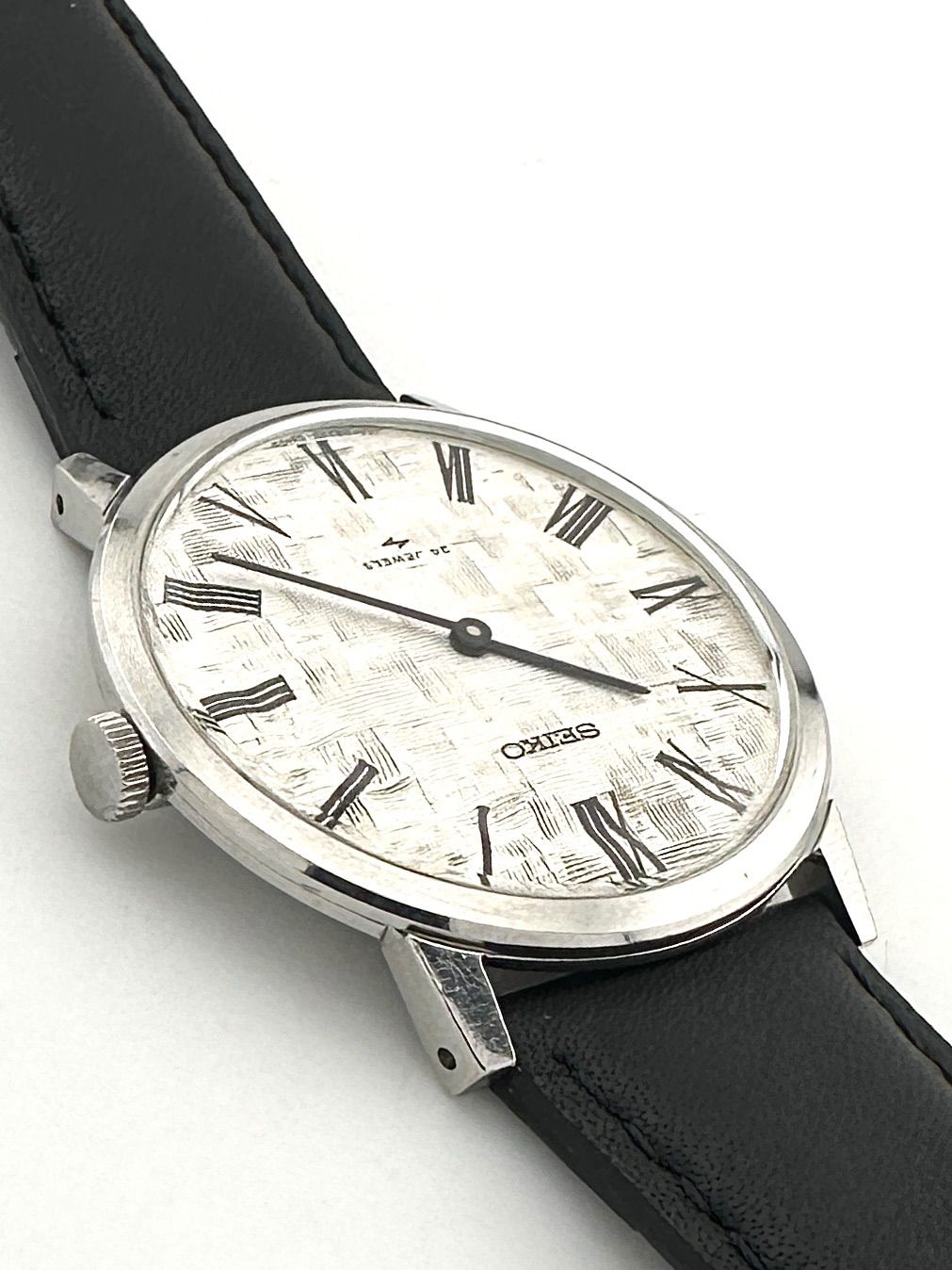 SEIKO 2220-0180 ローマン 網目文字盤 手巻き時計 セイコー 2220-0180
