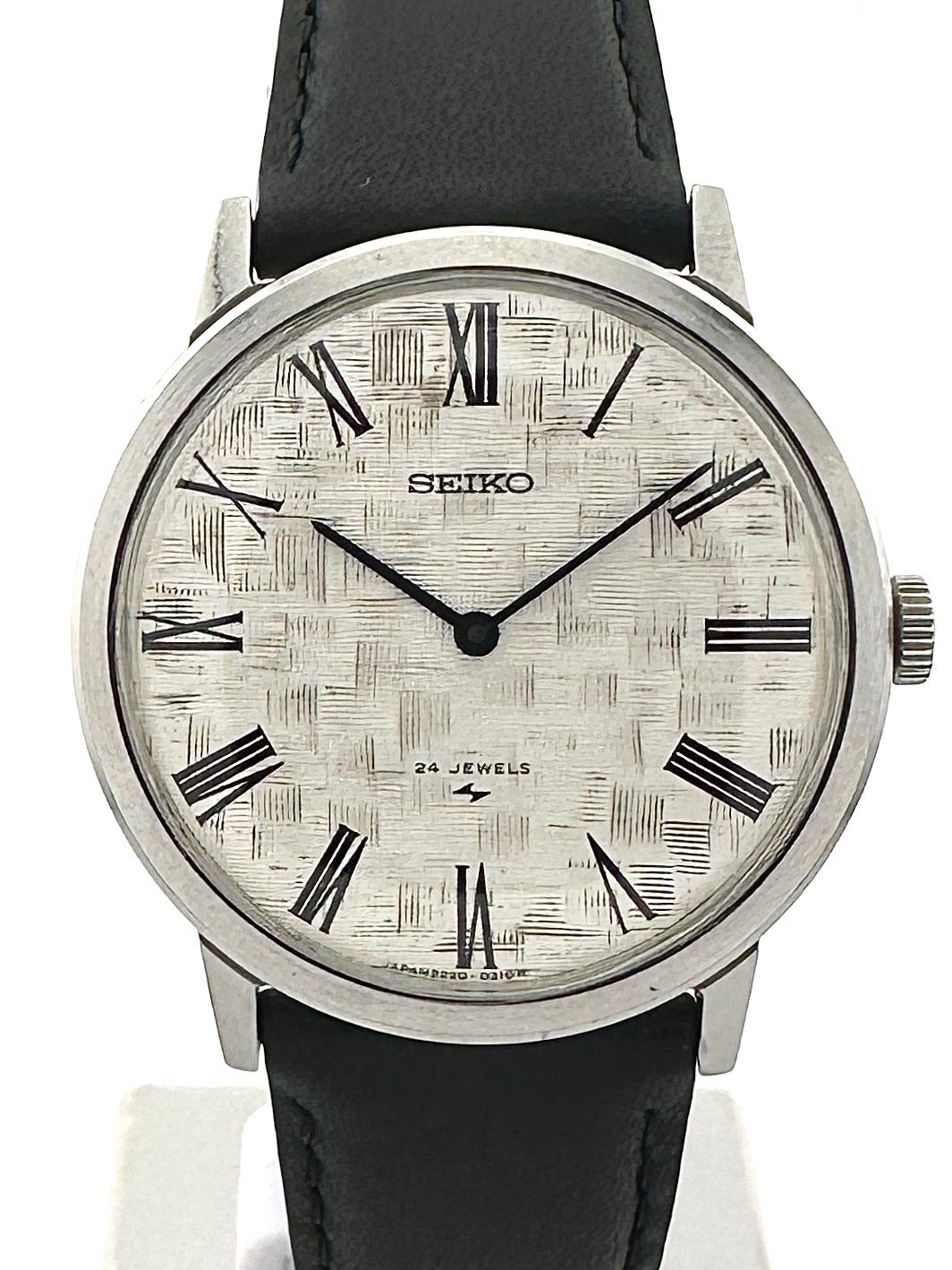 SEIKO 2220-0180 ローマン 網目文字盤 手巻き時計 セイコー 2220-0180