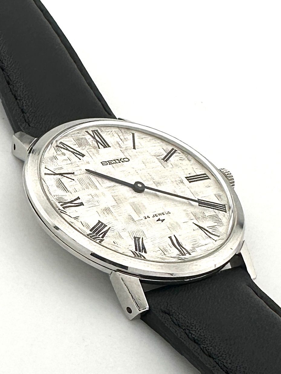 SEIKO 2220-0180 ローマン 網目文字盤 手巻き時計 セイコー 2220-0180