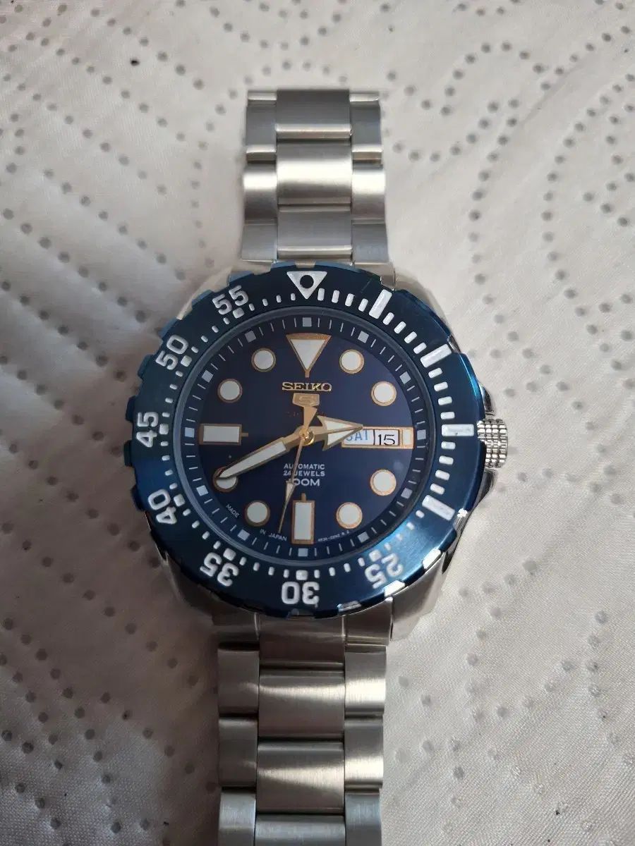 セイコー オートマチック時計 ブルー