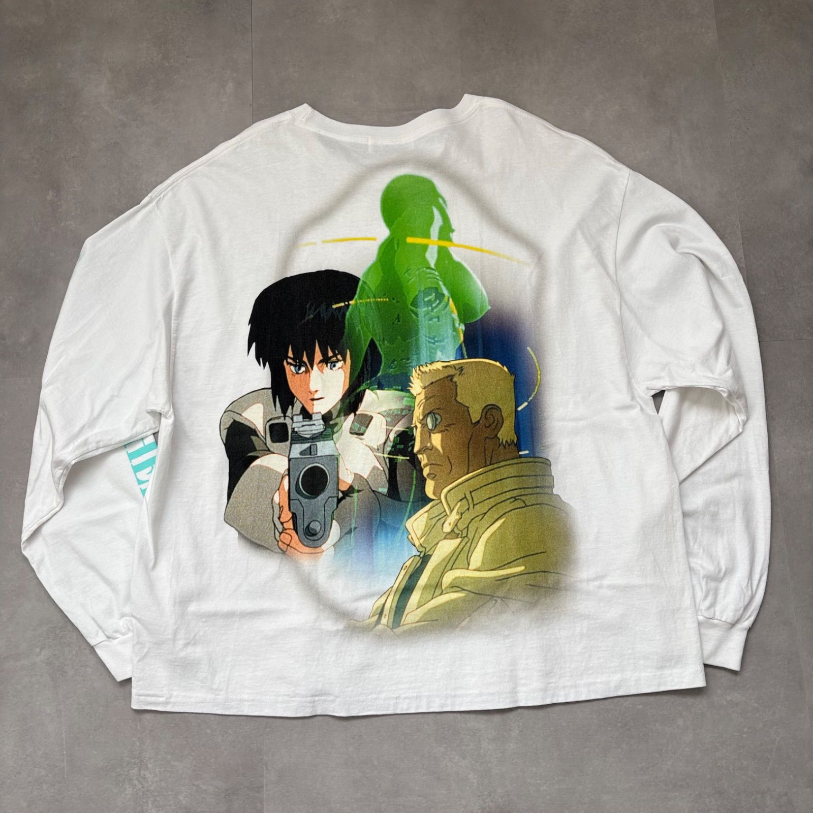 フラグスタフ 攻殻機動隊 ロングTシャツ ロンT オーバーサイズ 白 
