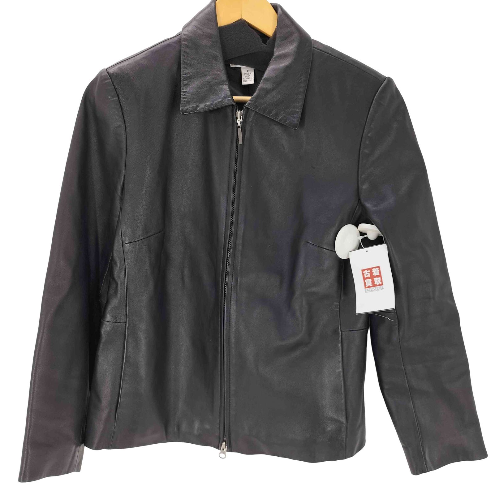 ユーズドフルギ USED古着 Lamb Leather Single Riders Jacket 羊革 ラムレザー シングル ライダース ジャケット ダブルジップ メンズ import：M 