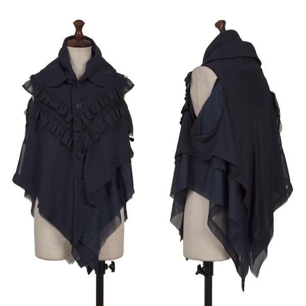 コムデギャルソンCOMME des GARCONS フロントフリルメッシュレイヤード