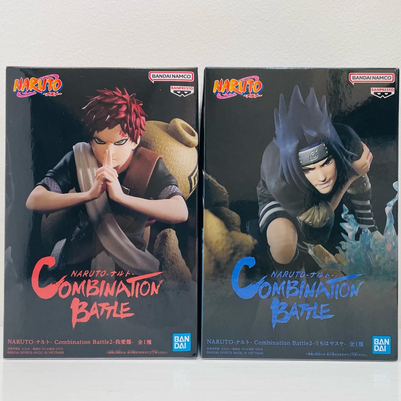 中古 2体セット うちはサスケvs我愛羅 CombinationBattle2「NARUTO