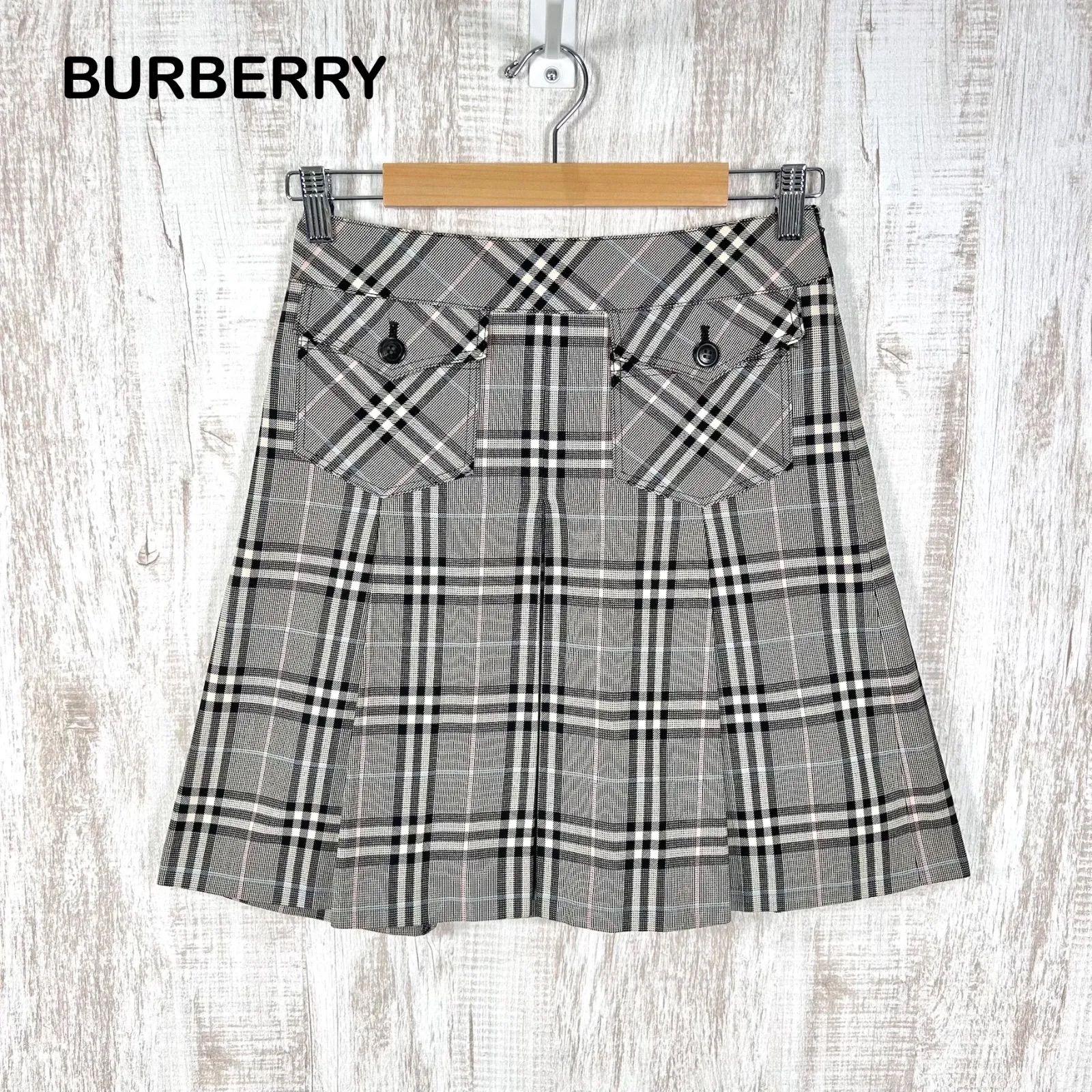 BURBERRY ブルーレーベル チェック プリーツスカート 38 美品 00s 