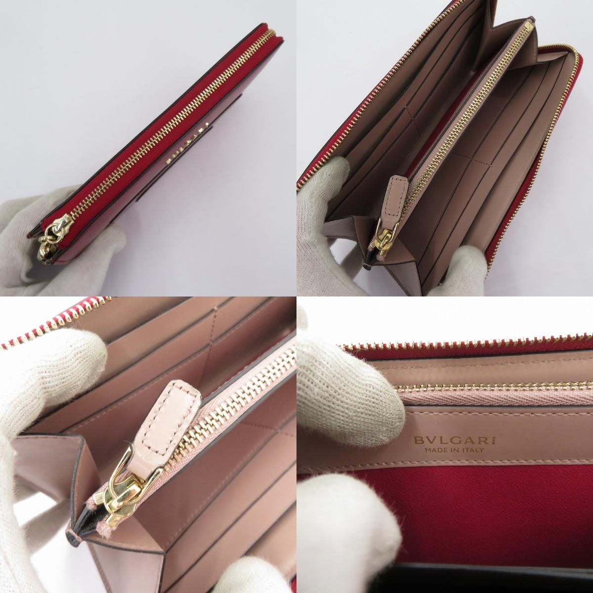 瀬戸大橋店】 BVLGARI | ブルガリ 長財布 セルペンティ レッド 【125 