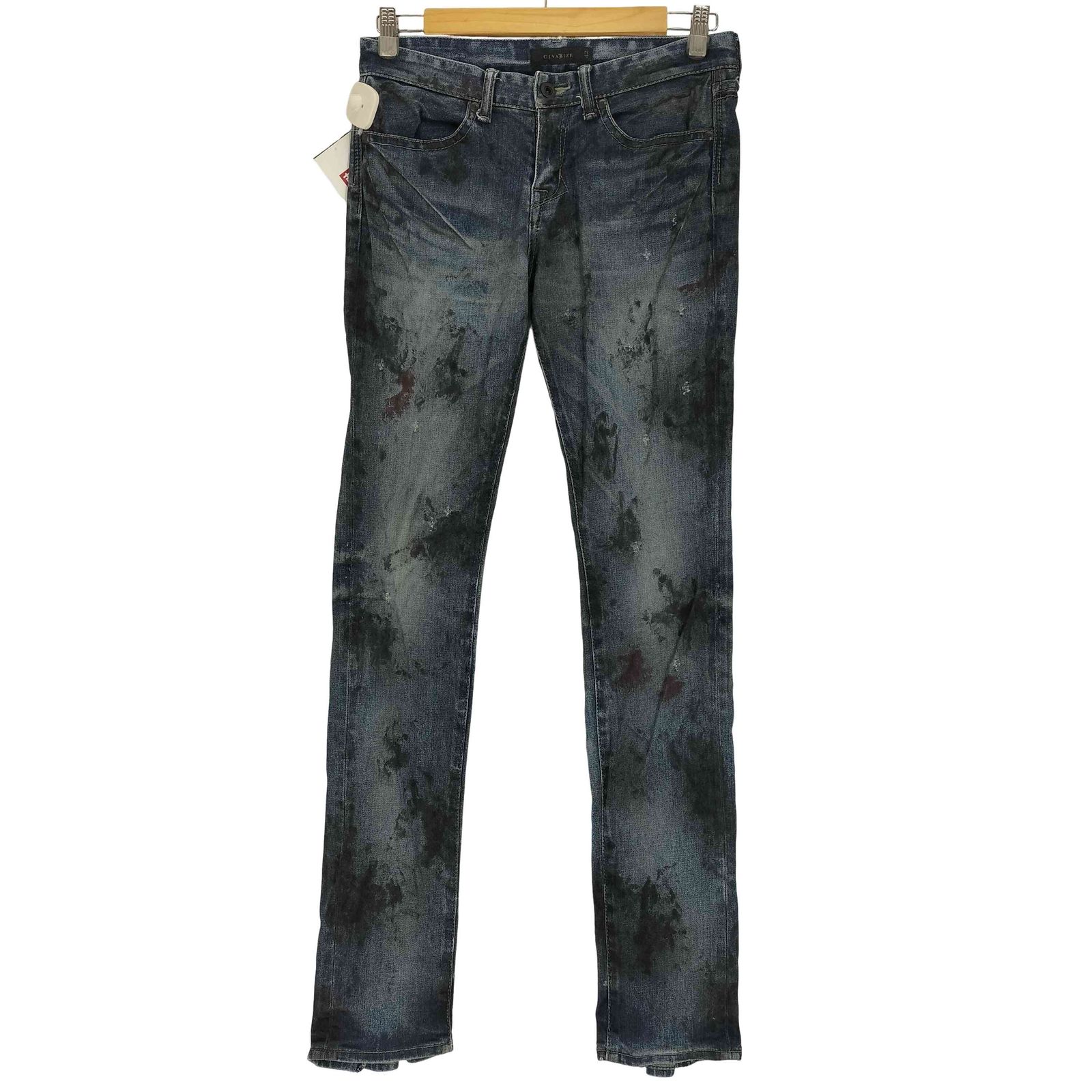シヴァーライズ　デニムパンツ　ペイント　ペンキ　Y2K ヒゲ　スキニー　L シヴァーライズ CIVARIZE ヒゲ ペイント加工 スキニー デニム パンツ